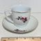 Floral China Tea Cup with Gilt Edges