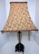 Metal & Glass Table Lamp with Beaded Shade