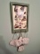 Framed Wall Hanging with Hooks & Displayed Vintage Purses