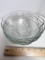 Set of 4 Clear Glass Floral Embossed Bowls