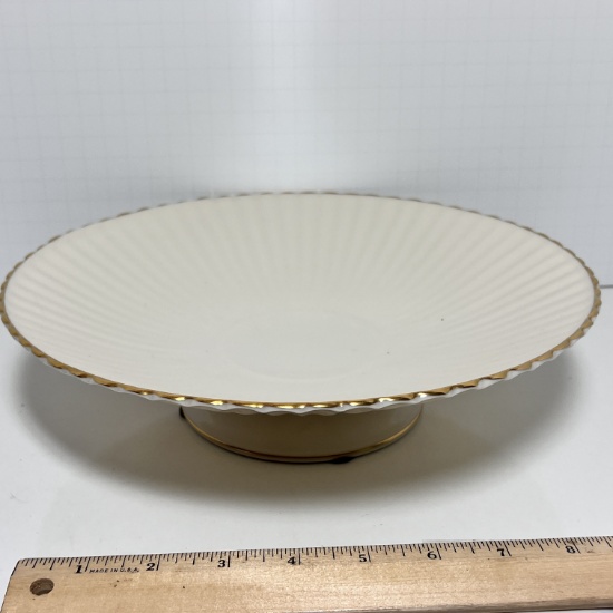 Beautiful Large Lenox Pedestal Bowl with Hand Decorated 24K Gold Accent