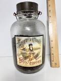 Glass Enterprise & Anchor Roasted Coffee Jar with Lid & Beans