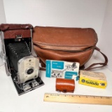 Model 95 Polaroid Land Camera with Case & Many Accessories