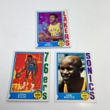 Lot of 3 1979 Basketball Cards