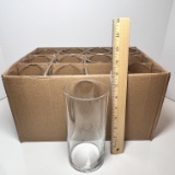 Set of 12 Clear Glass Vases - Great For Wedding Centerpieces!