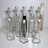 Lot of Various Glass Bottles For Crafts or Table Decorating