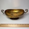 Double Handled Hammered Brass Planter