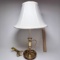 Pretty Brass Candlestick Lamp with Shade