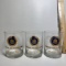 Set of 3 Air Force One “Gerald R. Ford” Presidential Glasses with 24K Gold Letters & Seals