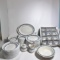 64 pc Wedgwood Embossed Queen’s Ware White & Blue Dinnerware Set