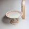 Pink Wedgwood Embossed Queen’s Ware White & Pink Compote