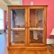 Wooden 2-Tier Glass Front Display Cabinet by Mastercraft