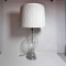 Glass Bottom Lamp with Chrome Center & Base