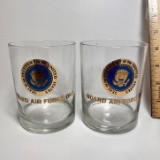 Pair of Air Force One “Dwight D. Eisenhower” Presidential Glasses with 24K Gold Letters & Seals