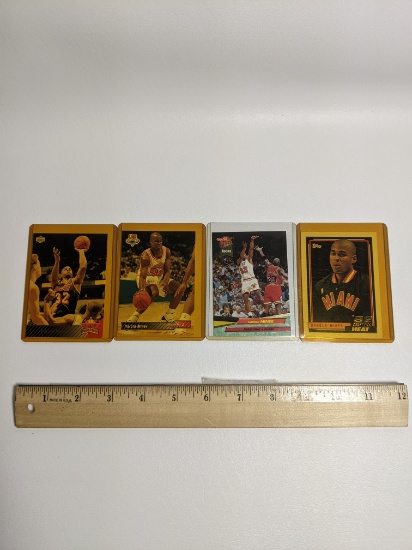 Lot of 4 Harold Miner NBA Trading Cards in Case
