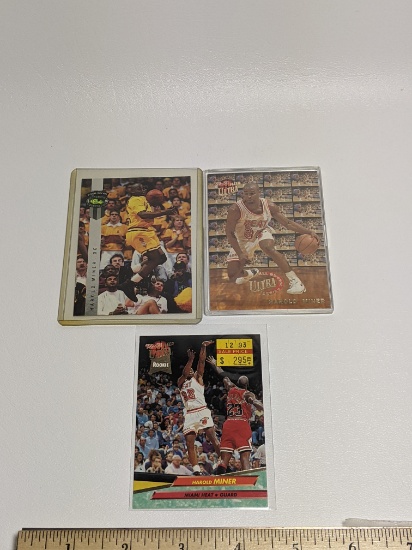 Lot of 3 Harold Miner NBA Rookie Trading Cards