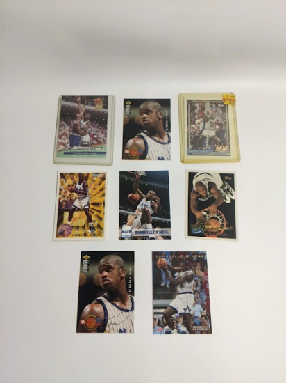Lot of 8 Shaquille O’Neal NBA Trading Cards