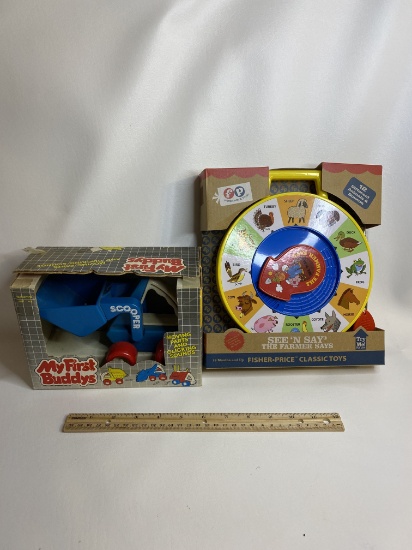 Lot of 2 FisherPrice Toys - See And Say, Moving and Clicking Sounds