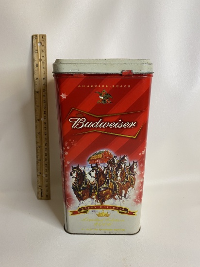 Budweiser Happy Holidays Tin