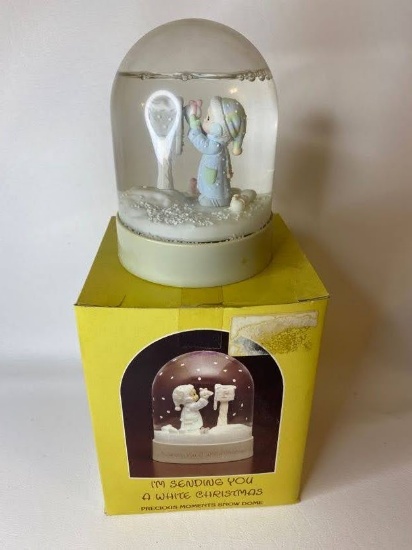 Vintage Precious Moments Snow Globe I’m Sending You a White Christmas