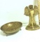 Brass Angel Candlestick & Etched Bowl Made in India