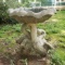 Concrete Bird Bath, Swan Design