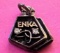 Vintage 10K Gold ENKA Service Pendant with 2 Diamond Chips