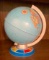 Vintage World Globe with Tin Bottom