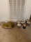 Vintage Silver Plated Platter with Silver Plated Stemware