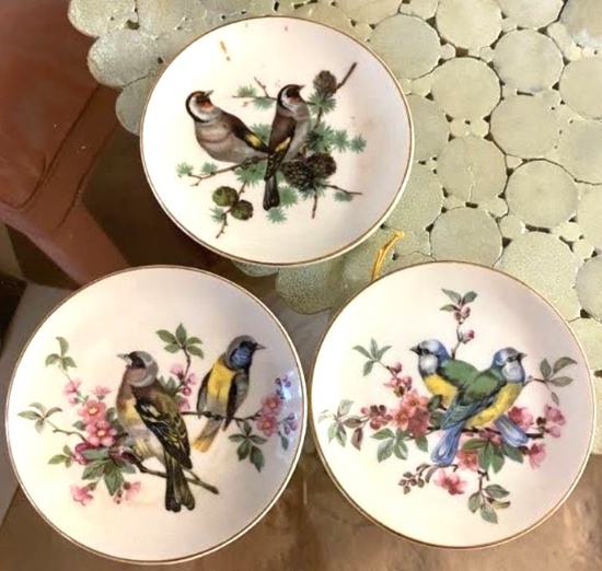 3 pc Decorative Bird Plates