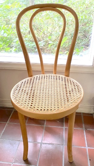 Mid-Century Thonet Bentwood Chair with Cane Seat