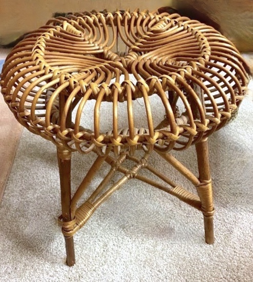 Vintage Rattan Stool