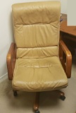 Rolling Adjustable Leather Office Chair