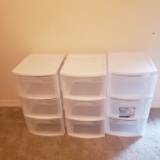 Lot of 3 Sterilite Plastic Storage Drawers