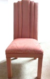 Vintage Set of 4 Mauve Upholstered Dining Chairs