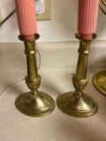 Vintage Set of 2 Brass Candle Holders