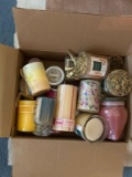 Box Lot of Assorted Candles