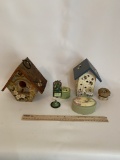Lot of Bird Houses & Figurines
