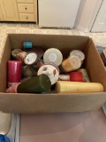 Assorted Tote Lot of Candles & Tins