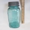 Vintage Ball Blue Square Quart Mason Jar with Zinc Lid