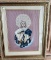 Beautiful Vintage Needlework of Mary in Wooden Frame