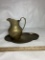 Vintage Brass Pitcher and Tray