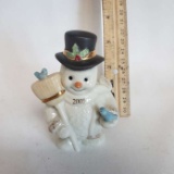 Lenox 2005 Snowman with Blue Birds Figurine