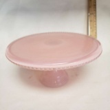 Pink Glass Pedestal Stand (8”x4”)
