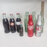 Lot of Assorted Coca-Cola Bottles