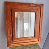 Small Wooden Wall Mirror