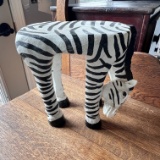 Adorable Zebra Shaped Tiny Table/Footstool/Plant Stand