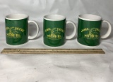 Lot of 3 John Deere 11Oz Coffee Mugs By Gibson