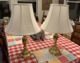 Pair of Brass Table Lamps