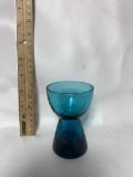 MCM Art Glass Turquoise Bulb Forcer